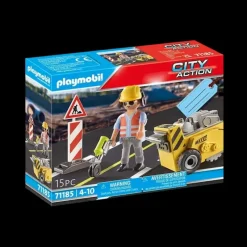 Discount Playmobil City Action - Construction Worker Gift Set
