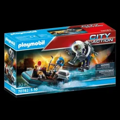 New Playmobil City Action - Police Jet Pack With Boat
