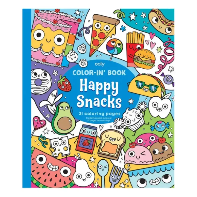 Hot Ooly Color In Book - Happy Snacks