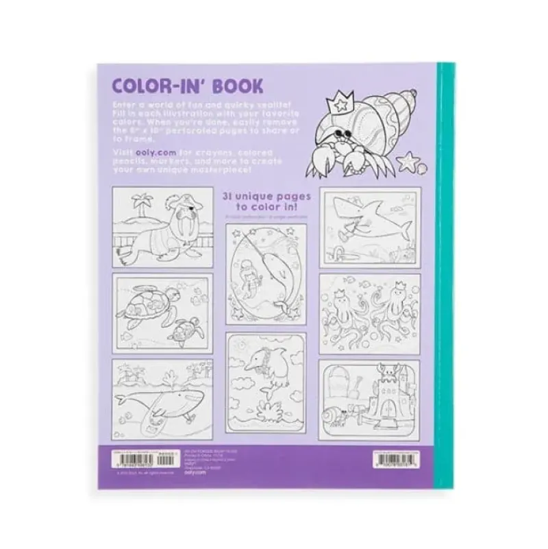 Clearance Ooly Color In Book - Outrageous Ocean