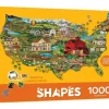 Hot MasterPieces Contours - America the Beautiful - 1000 Piece Shaped Puzzle