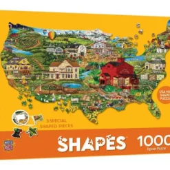 Hot MasterPieces Contours - America the Beautiful - 1000 Piece Shaped Puzzle