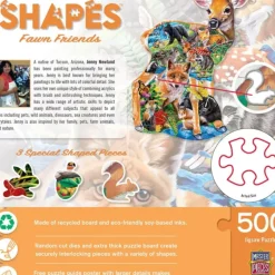 MasterPieces Contours - Fawn Friends - 500 Piece Shaped Puzzle