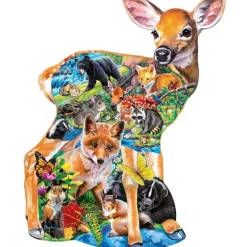 MasterPieces Contours - Fawn Friends - 500 Piece Shaped Puzzle