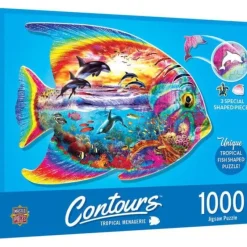 Outlet MasterPieces Contours - Tropical Menagerie - 1000 Piece Shaped Puzzle