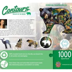 Sale MasterPieces Contours - Wildlife of the Woods - 1000 Piece Shaped Puzzle