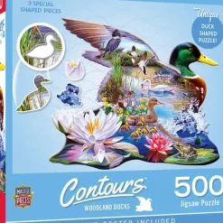 Discount MasterPieces Contours - Woodland Ducks - 500 Piece Shaped Puzzle