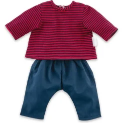 New Corolle 14" Doll T-Shirt & Pants - Striped