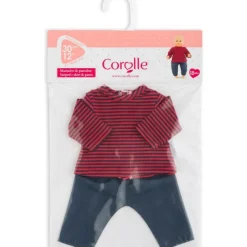 New Corolle 14" Doll T-Shirt & Pants - Striped