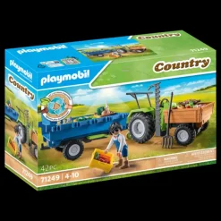 Outlet Playmobil Country - Harvester Tractor with Trailer