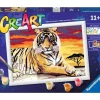 Discount Ravensburger CreArt Majestic Tiger 7x10 Paint by Number