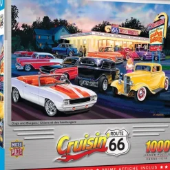 Hot MasterPieces Cruisin‘ Route 66 - Dogs & Burgers - 1000 Piece Puzzle