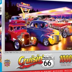 MasterPieces Cruisin‘ Route 66 - Friday Night Hot Rod's - 1000 Piece Puzzle