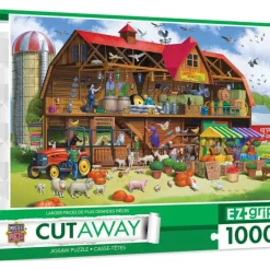 Clearance MasterPieces Cutaways - Family Barn - 1000 Piece EZGrip Puzzle