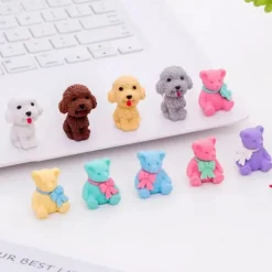 New Idako Cute Teddy Bear & Dog Series Mini Erasers Card
