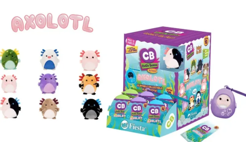 Hot Fiesta Toy Cutie Beans - 3” Axolotl