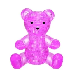 Discount University Games 3D Crystal Puzzle - Teddy Bear Pink