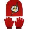 Bio World DC Comics: Flash - Youth Beanie & Gloves Combo