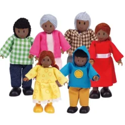 Clearance Hape Dollhouse Families - Happy Family African American