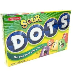 Best Tootsie DOTS Sours Fruit Flavored Gum Drops 6.5 oz. Theater Box