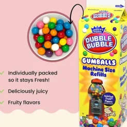 Clearance Charms Dubble Bubble Gumballs Refill for Machines 20 oz. Box