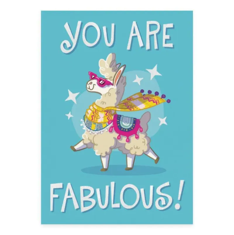 Peaceable Kingdom Empowerment - Fabulous Llama Card