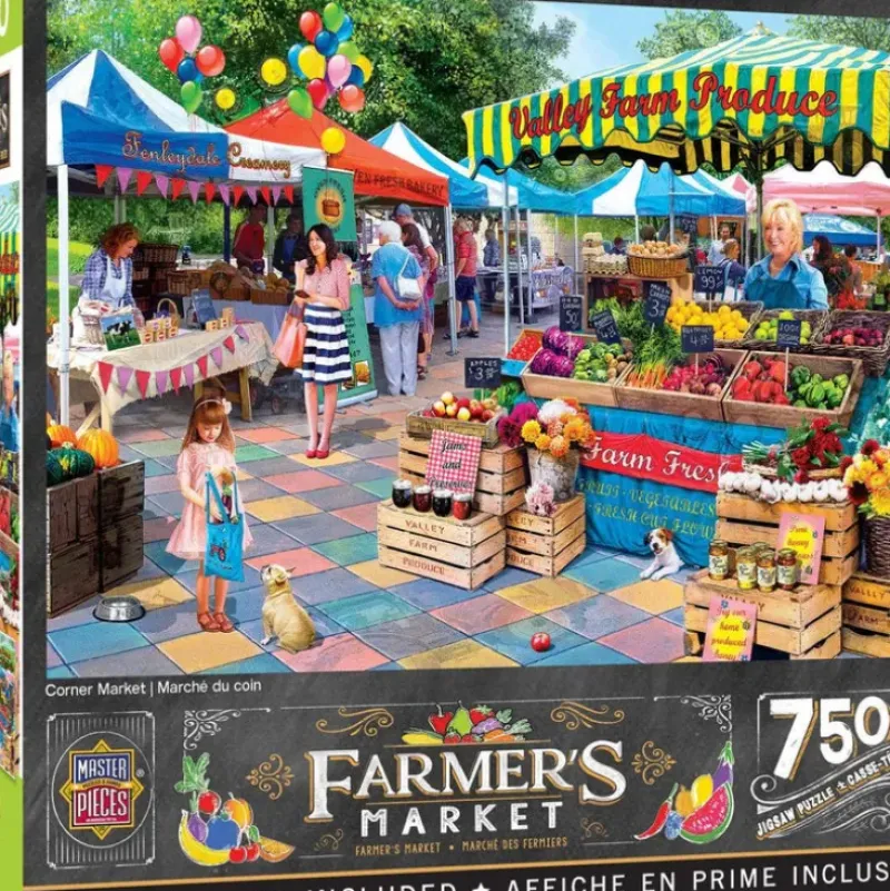 New MasterPieces Farmer's Market - Corner Market - 750 Piece Puzzle