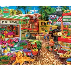 Outlet MasterPieces Farmer's Market - Sale on the Square - 750 Piece Puzzle