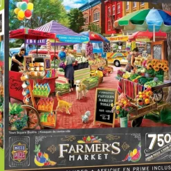 Discount MasterPieces Farmer's Market - Town Square Booths - 750 Piece Puzzle