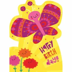 Best Peaceable Kingdom Flocked Birthday Cards Butterfly