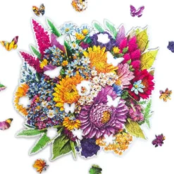 New Unidragon Flora - Blooming Bouquet Wooden Puzzle - 200 Pieces