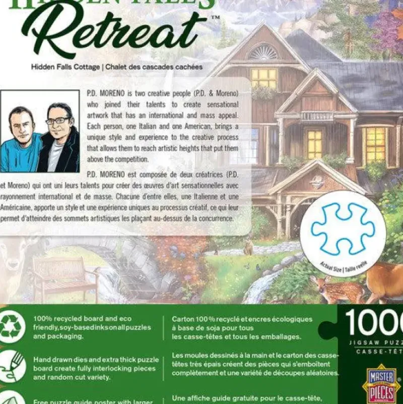 Online MasterPieces Flower Cottages - Hidden Falls Cottage - 1000 Piece Puzzle