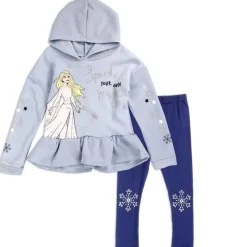 Outlet Childrens Apparel FROZEN Girls 4-6X 2PC Hooded Fleece Legging Set