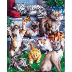 Clearance MasterPieces Furry Friends - Butterfly Chasers - 1000 Piece Puzzle