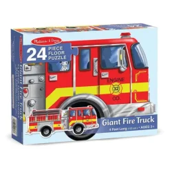 Discount Melissa u0026 Doug Giant Fire Truck Floor Puzzle - 24 Pieces