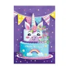 Discount Peaceable Kingdom Glitter Unicorn Cake Birthday Card