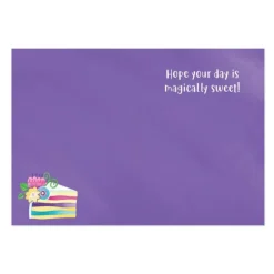 Discount Peaceable Kingdom Glitter Unicorn Cake Birthday Card