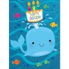 New Peaceable Kingdom Glitter Whale with Cake Birthday Card