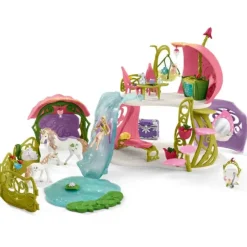 Discount Schleich Glittering Flower House with Unicorns, Lake and Stable
