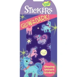 New Peaceable Kingdom Glow In The Dark Stickers - Unicorns