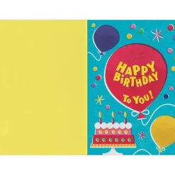Hot Peaceable Kingdom Googly Eyes - Blue Monster Birthday Card