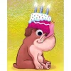Peaceable Kingdom Googly Eyes - Bulldog Birthday Card