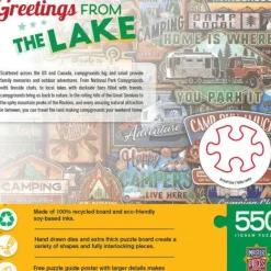 Sale MasterPieces Greetings From - The Lake - 550 Piece Puzzle