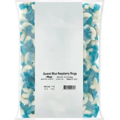 Online Albanese Confectionery Gummi Blue Raspberry Rings 4.5 lb. Bag