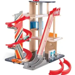 Hot Hape Gearhead Stunt Garage Wooden High Rise Car Parking Lot
