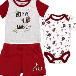 Best Childrens Apparel HARRY POTTER Boys Newborn 3PC Short Set