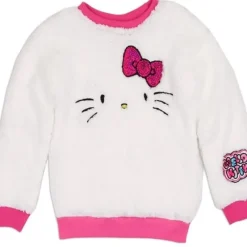 Hot Childrens Apparel HELLO KITTY Girls 4-6X Sherpa Sweatshirt