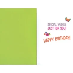 Peaceable Kingdom Horse and Butterfly Foil Birthday Card