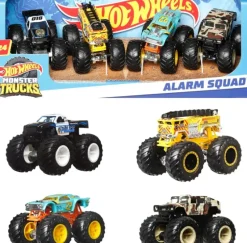Outlet Mattel Hot Wheels Monster Trucks 4-Pack - Alarm Squad
