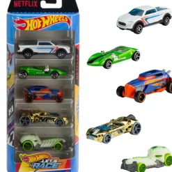 Discount Mattel Hot Wheels 5-Pack Of 1:64 Scale Die-Cast Vehicles Let's Race!